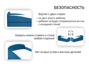 Кровать с ящиком Letmo морской (велюр) в Симе - sim.mebel74.com | фото 12