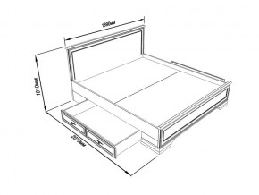 Кровать S320-LOZ/180 с выкатными тумбами Кентаки Белый в Симе - sim.mebel74.com | фото 2