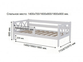 Кровать софа Аист-3 Классика белый 1400х700 мм в Симе - sim.mebel74.com | фото 2