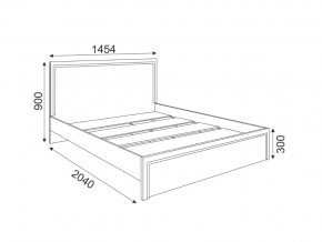 Кровать стандарт с настилом 1400 Беатрис модуль 16 Дуб млечный в Симе - sim.mebel74.com | фото 2