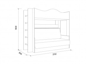 Кровать-трансформер Сити Венге/белый в Симе - sim.mebel74.com | фото 2