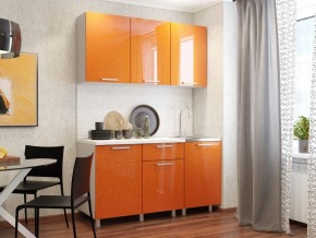 Кухня 1500 блестки оранж в Симе - sim.mebel74.com | фото 1