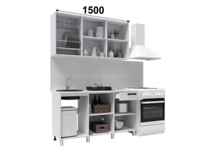 Кухня Диор 1500 дуб крафт белый/дуб крафт табачный в Симе - sim.mebel74.com | фото 2