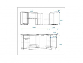 Кухонный гарнитур 12а Грецкий орех 2000*1100 правый в Симе - sim.mebel74.com | фото 2