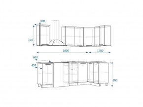 Кухонный гарнитур 13 Грецкий орех 1800*1200 правый в Симе - sim.mebel74.com | фото 2