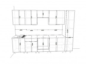 Кухонный гарнитур 17 Белый Вегас 3000 мм в Симе - sim.mebel74.com | фото 2