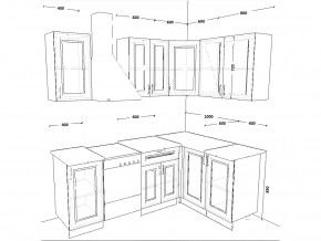 Кухонный гарнитур 2 Белый Вегас 1600х1400 мм в Симе - sim.mebel74.com | фото 2