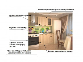 Кухонный гарнитур 2 Грецкий орех 1000 в Симе - sim.mebel74.com | фото 2