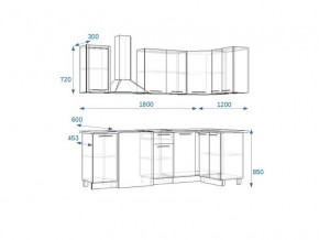 Кухонный гарнитур 6Р РоялВуд 1800*1200 мм в Симе - sim.mebel74.com | фото 2