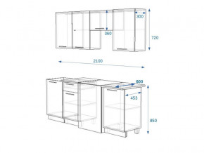 Кухонный гарнитур 8Р РоялВуд 2100 мм в Симе - sim.mebel74.com | фото 2