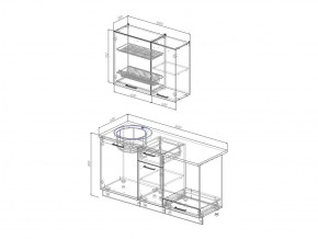 Кухонный гарнитур Антрацит 1600 в Симе - sim.mebel74.com | фото 3