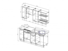 Кухонный гарнитур Антрацит 1800 в Симе - sim.mebel74.com | фото 3