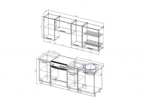 Кухонный гарнитур Антрацит 2000 в Симе - sim.mebel74.com | фото 3