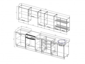 Кухонный гарнитур Антрацит 3000 в Симе - sim.mebel74.com | фото 3