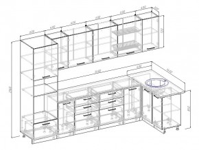 Кухонный гарнитур Антрацит 3200х1400 в Симе - sim.mebel74.com | фото 3