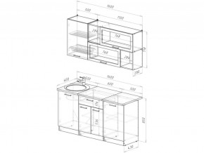 Кухонный гарнитур Антика стандарт 1600 мм в Симе - sim.mebel74.com | фото 6