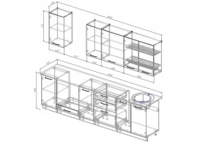 Кухонный гарнитур Бланка 2800 в Симе - sim.mebel74.com | фото 2