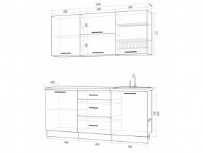 Кухонный гарнитур Флоренс Грин 1800 в Симе - sim.mebel74.com | фото 3