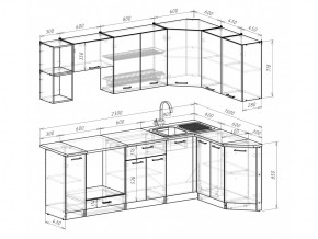 Кухонный гарнитур Лариса прайм 5 2300х1500 мм в Симе - sim.mebel74.com | фото 6