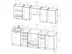 Кухонный гарнитур Лотос базис 2400 мм в Симе - sim.mebel74.com | фото 3