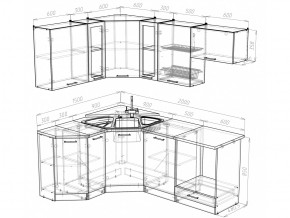 Кухонный гарнитур Лира мега оптима 2000х1500 мм в Симе - sim.mebel74.com | фото 4