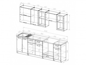 Кухонный гарнитур Ника базис 2400 мм в Симе - sim.mebel74.com | фото 2