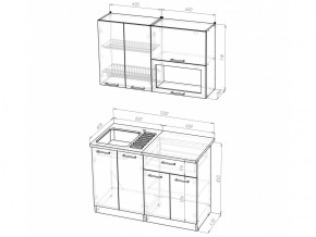 Кухонный гарнитур Ольга лайт 2 1200 мм в Симе - sim.mebel74.com | фото 5