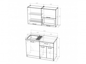 Кухонный гарнитур Ольга лайт 3 1200 мм в Симе - sim.mebel74.com | фото 5