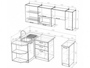 Кухонный гарнитур Ольга прайм 2 1300х2100 мм в Симе - sim.mebel74.com | фото 6