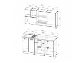 Кухонный гарнитур Ольга стандарт 4 1600 мм в Симе - sim.mebel74.com | фото 5