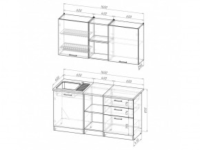 Кухонный гарнитур Ольга стандарт 5 1600 мм в Симе - sim.mebel74.com | фото 6