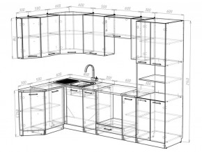 Кухонный гарнитур Паола гранд прайм 2600х1400 мм в Симе - sim.mebel74.com | фото 6