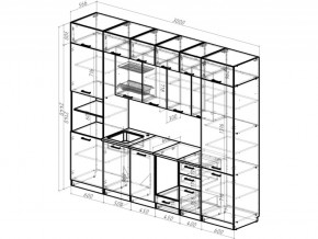 Кухонный гарнитур Сапфир 2 3000 мм в Симе - sim.mebel74.com | фото 3