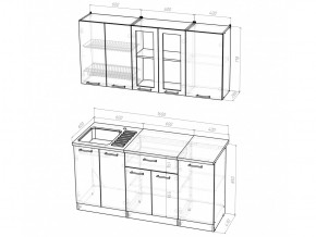 Кухонный гарнитур Светлана стандарт 1600 мм в Симе - sim.mebel74.com | фото 5