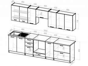 Кухонный гарнитур Янтарь Экстра 3000 мм в Симе - sim.mebel74.com | фото 3