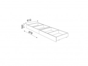 М06 (ручка торцевая) Комплект ящиков в Симе - sim.mebel74.com | фото