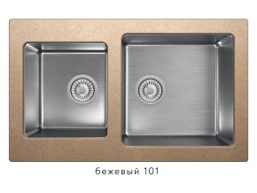 Мойка комбинированная Tolero twist TTS-840 Бежевый 101 в Симе - sim.mebel74.com | фото 1