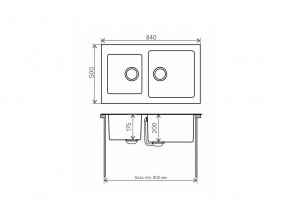 Мойка комбинированная Tolero twist TTS-840 Белый 923 в Симе - sim.mebel74.com | фото 2