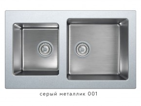 Мойка комбинированная Tolero twist TTS-840 Серый металлик 001 в Симе - sim.mebel74.com | фото