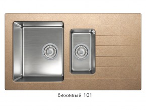 Мойка комбинированная Tolero twist TTS-890 Бежевый 101 в Симе - sim.mebel74.com | фото 1