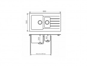 Мойка комбинированная Tolero twist TTS-890 Бежевый 101 в Симе - sim.mebel74.com | фото 2