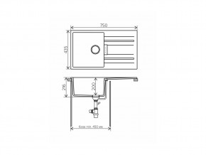 Мойка кварцевая Tolero Loft TL-750 Бежевый 101 в Симе - sim.mebel74.com | фото 2