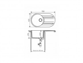 Мойка кварцевая Tolero Loft TL-780 Бежевый 101 в Симе - sim.mebel74.com | фото 2