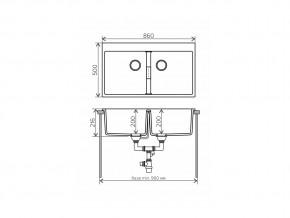 Мойка кварцевая Tolero Loft TL-862 Бежевый 101 в Симе - sim.mebel74.com | фото 2