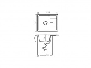 Мойка кварцевая Tolero R-107 Коричневый 817 в Симе - sim.mebel74.com | фото 2