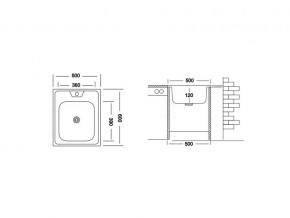 Мойка накладная Ukinox ECO500.600 в Симе - sim.mebel74.com | фото 2