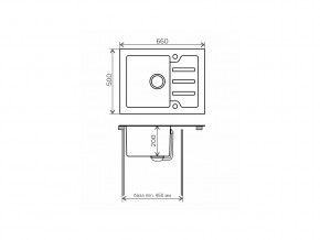 Мойка с керамическим стеклом Tolero TG-660 черное стекло в Симе - sim.mebel74.com | фото 2