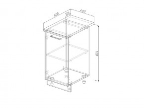 Н 40 Модуль нижний Без Столешницы МН 40 в Симе - sim.mebel74.com | фото