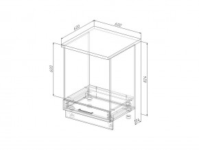 НД 60 Модуль нижний Без Столешницы Духовка МД 60 в Симе - sim.mebel74.com | фото