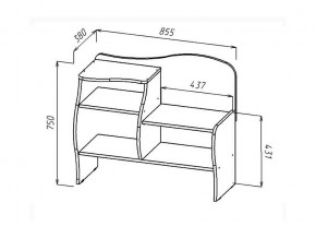 Обувница Волна анкор светлый в Симе - sim.mebel74.com | фото 2